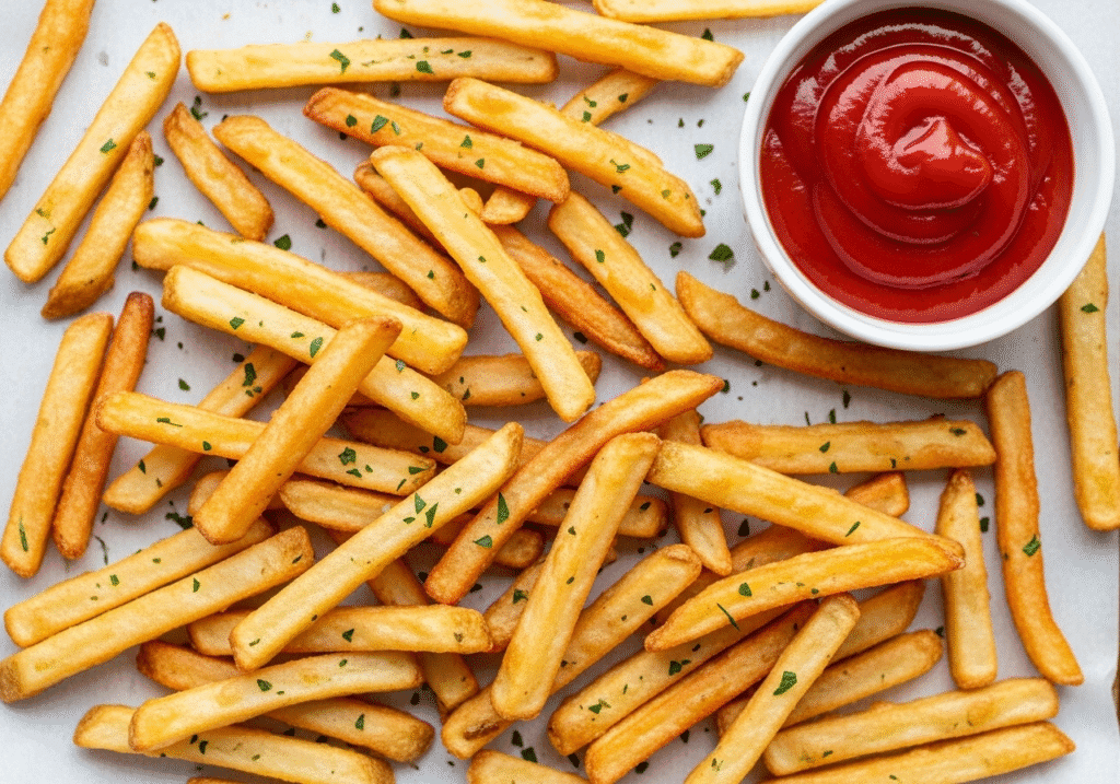 french fried potatoes in the oven