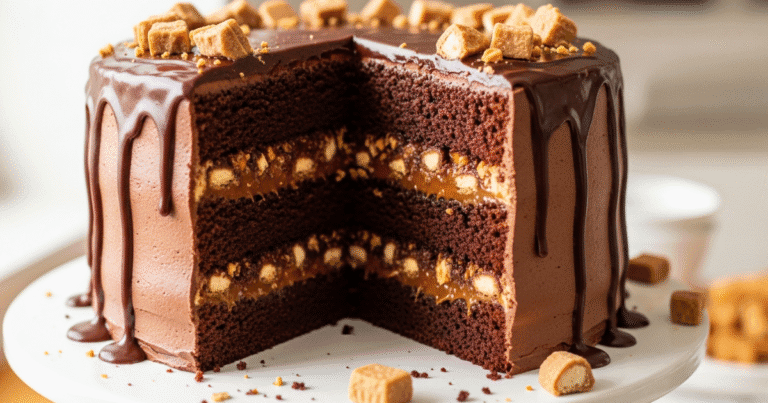 Chocolate Caramel Toffee Cake