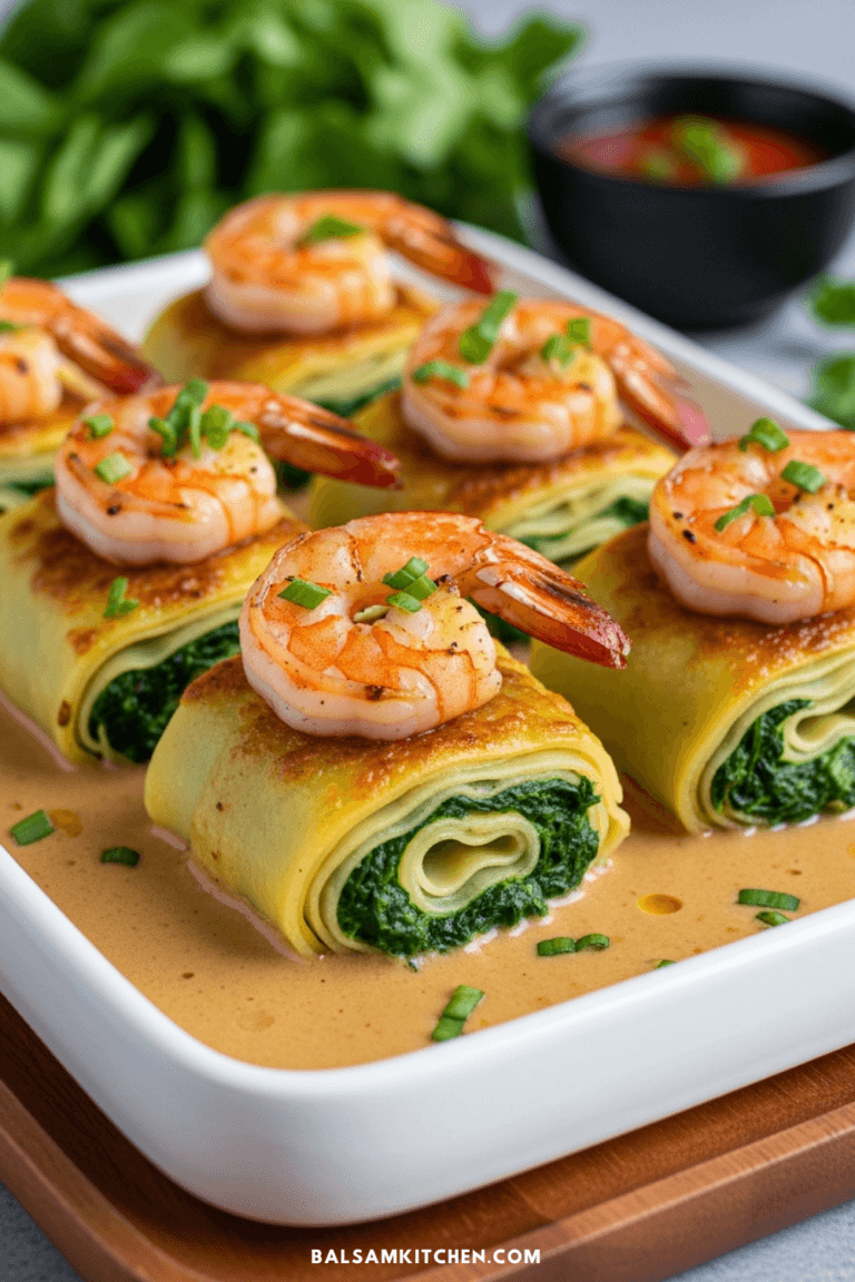 Creamy Seafood Alfredo Roll-Ups